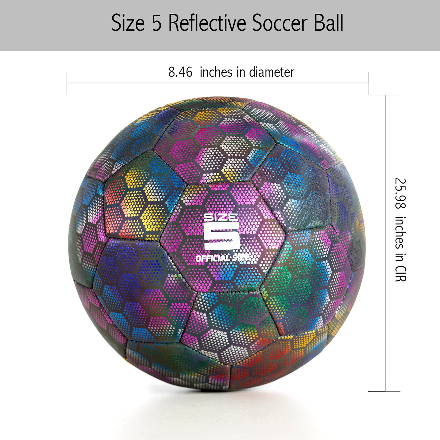 YANYODO Holographic Reflective Soccer Ball