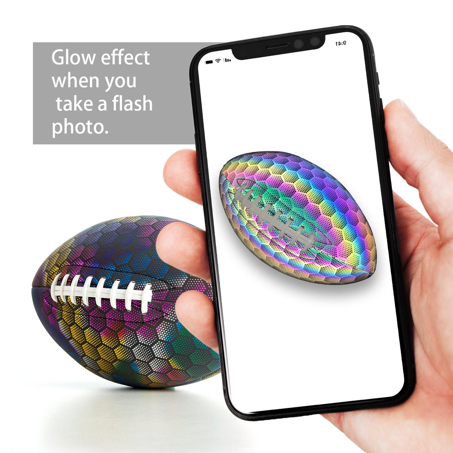 Reflective American Football with Super Grip