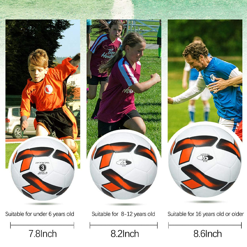 Soccer Training Ball Classic Sizes 3/4/5 for Toddler, Youth, Kids, Teens, Adults