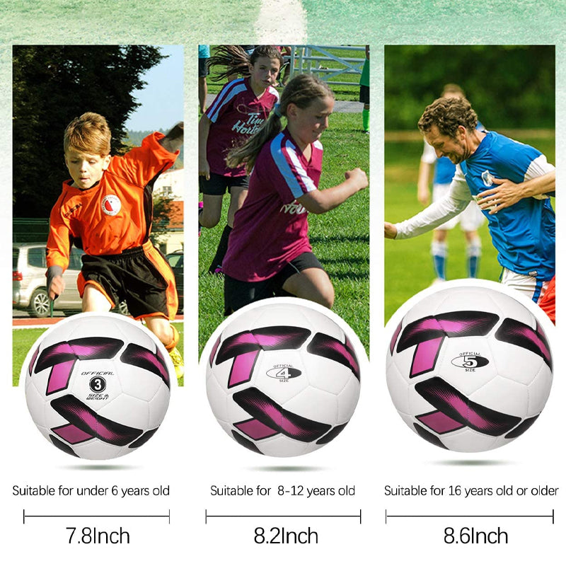 Soccer Training Ball Classic Sizes 3/4/5 for Toddler, Youth, Kids, Teens, Adults