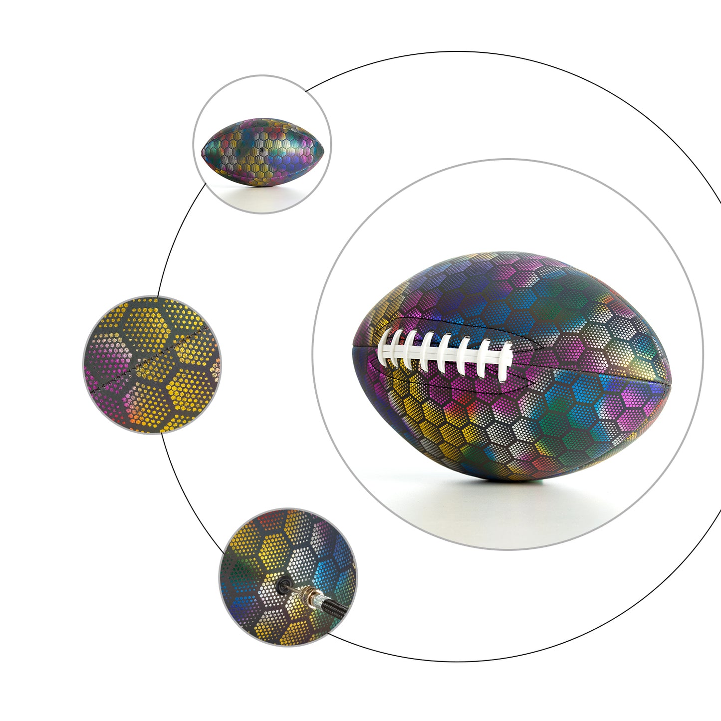 Reflective American Football with Super Grip